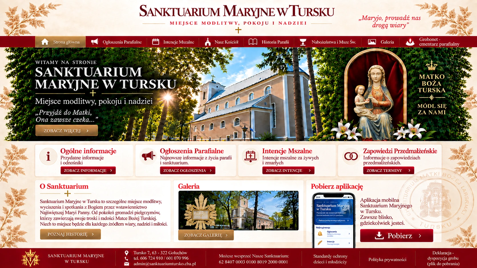 Strona główna Sanktuarium Maryjnego w Tursku